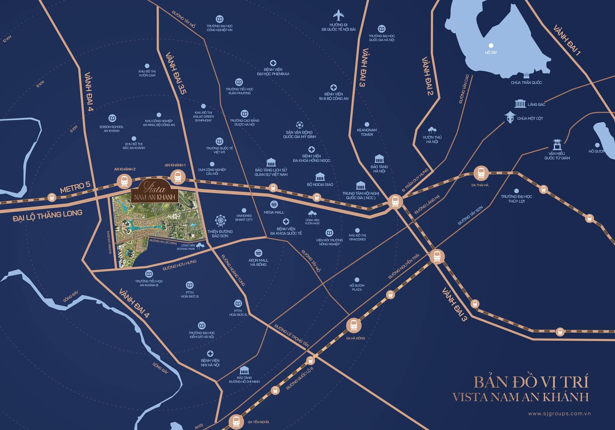 vị trí dự án vista nam an khánh