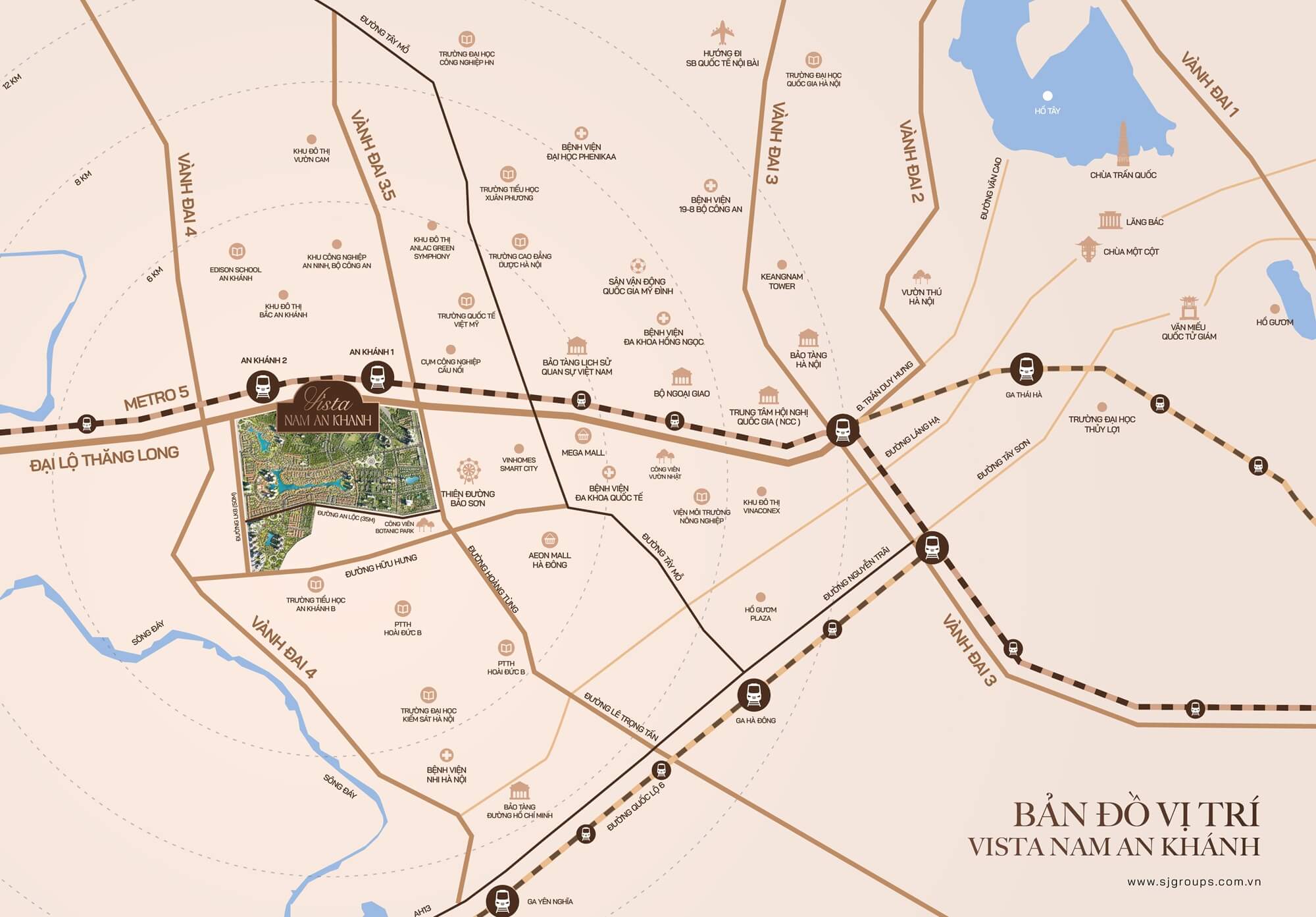 vị trí dự án vista nam an khánh